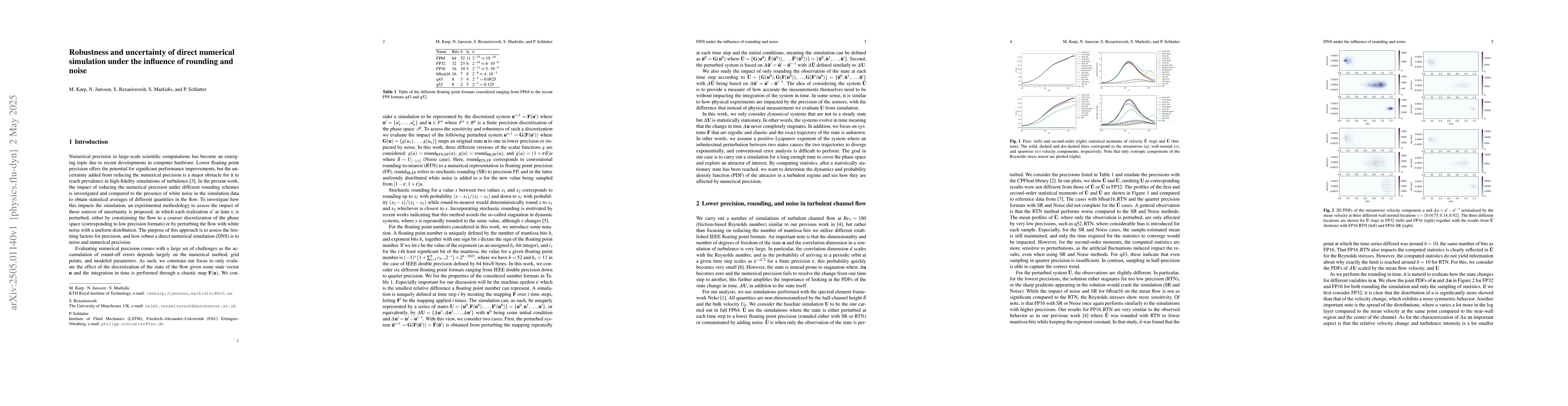 Thumbnail for Robustness and uncertainty of direct numerical simulation under the
  influence of rounding and noise