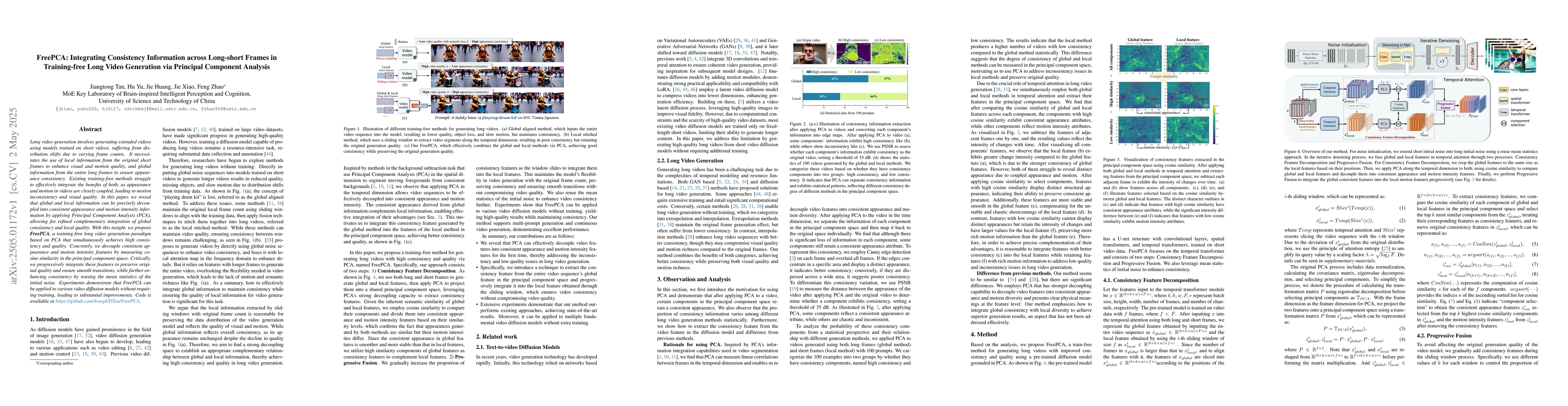 Thumbnail for FreePCA: Integrating Consistency Information across Long-short Frames in
  Training-free Long Video Generation via Principal Component Analysis