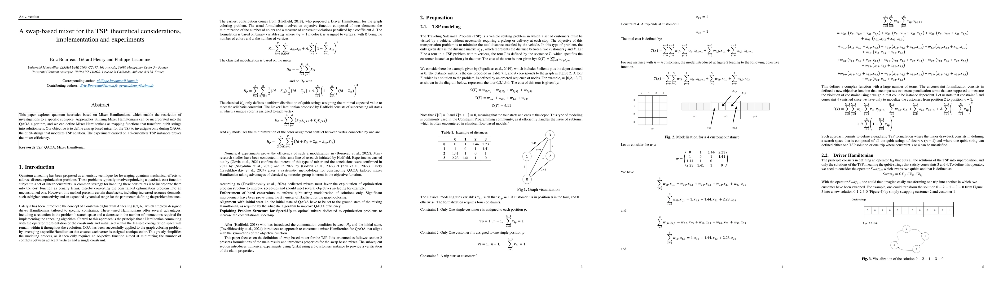 Thumbnail for A swap-based mixer for the TSP: theoretical considerations,
  implementation and experiments