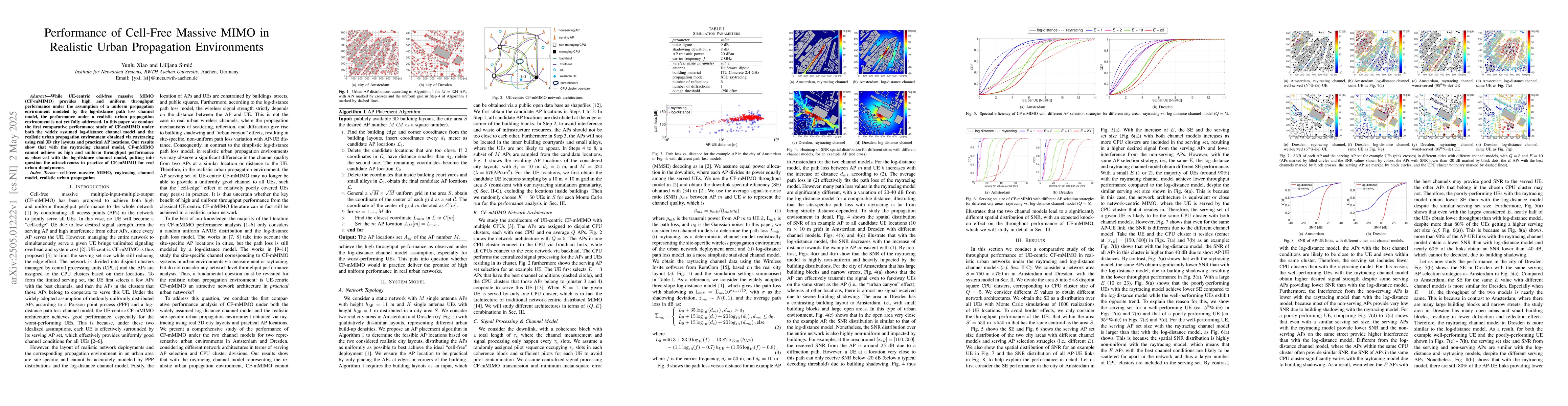 Thumbnail for Performance of Cell-Free Massive MIMO in Realistic Urban Propagation
  Environments