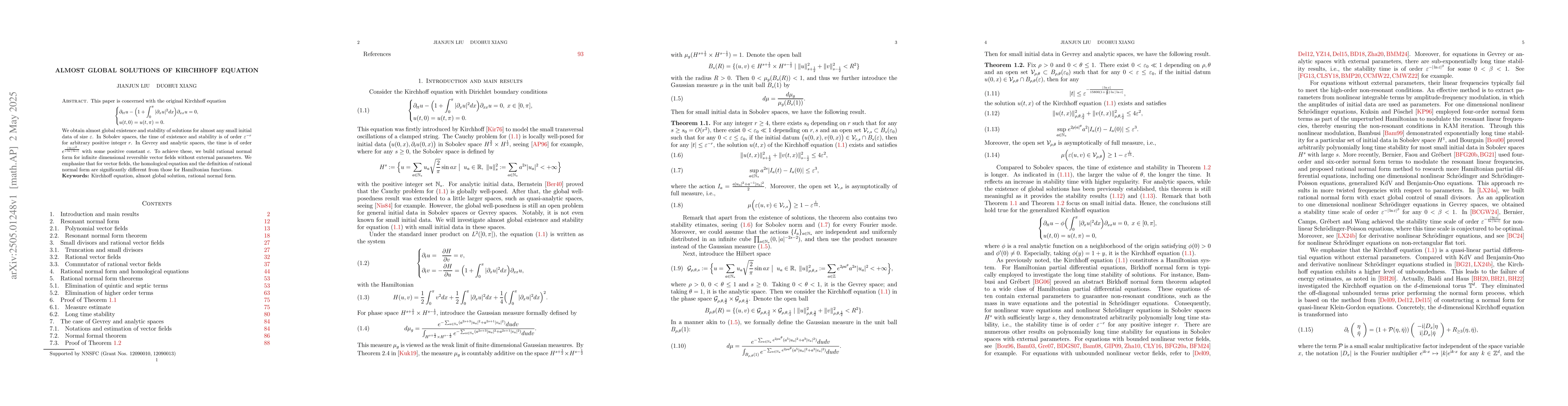 Thumbnail for Almost Global Solutions of Kirchhoff Equation