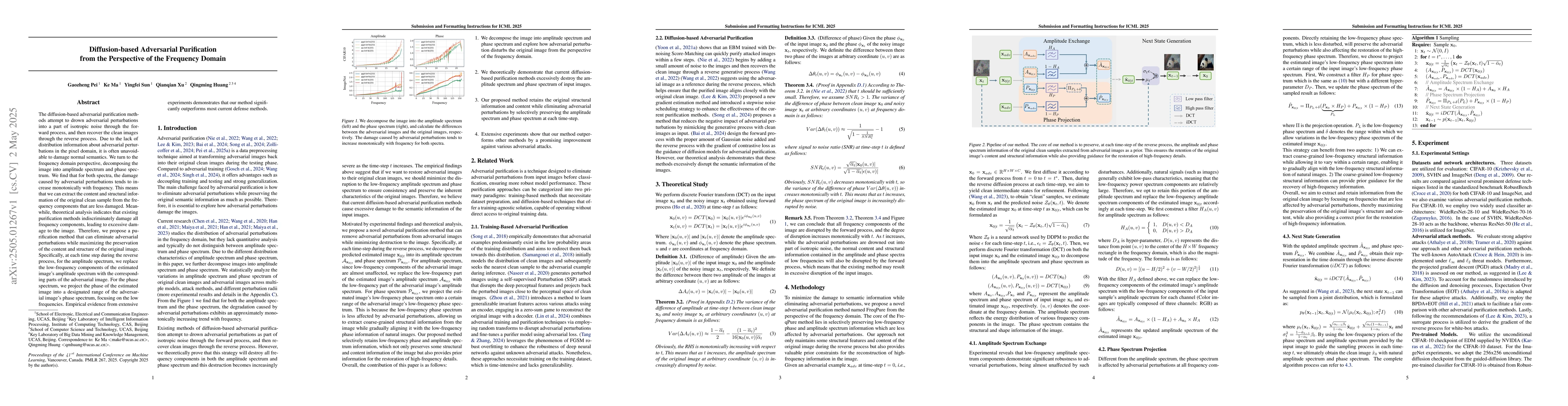 Thumbnail for Diffusion-based Adversarial Purification from the Perspective of the
  Frequency Domain