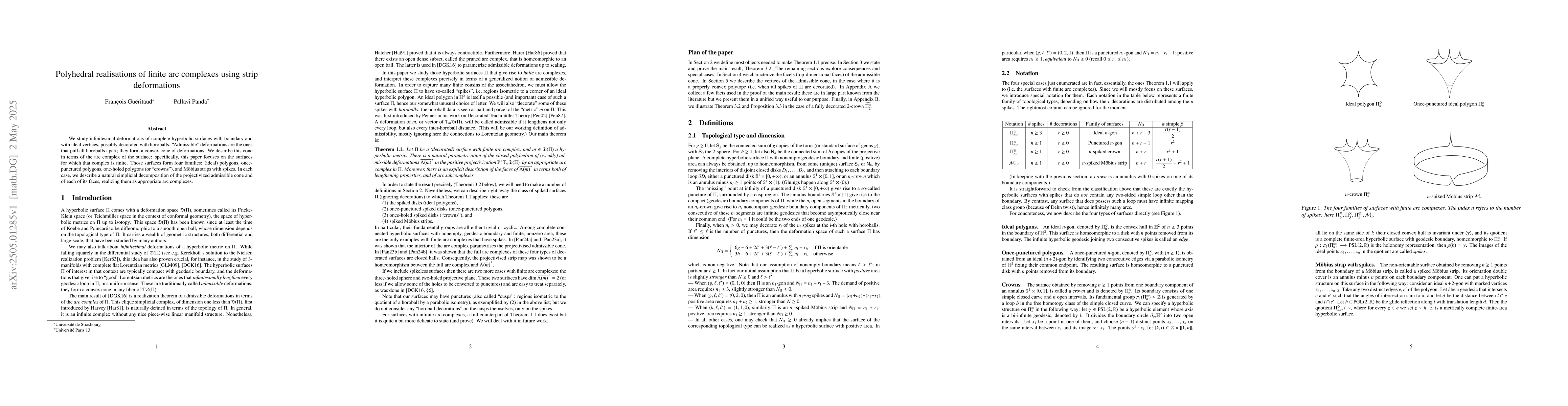 Thumbnail for Polyhedral realisations of finite arc complexes using strip deformations