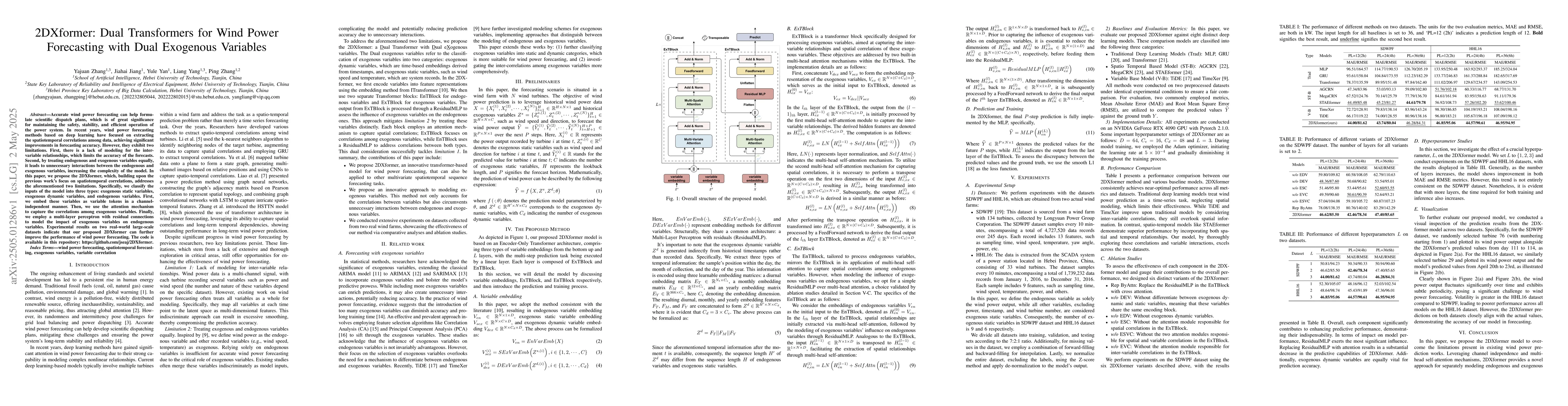 Thumbnail for 2DXformer: Dual Transformers for Wind Power Forecasting with Dual
  Exogenous Variables