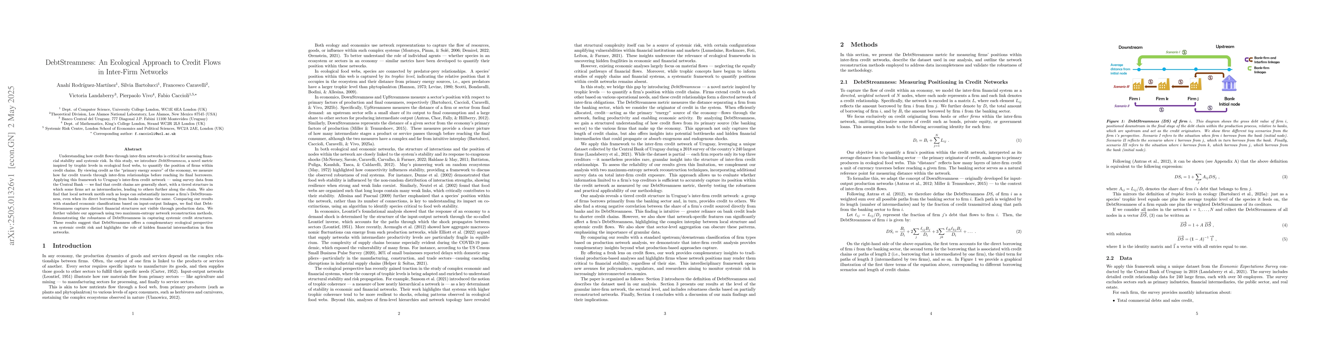 Thumbnail for DebtStreamness: An Ecological Approach to Credit Flows in Inter-Firm
  Networks