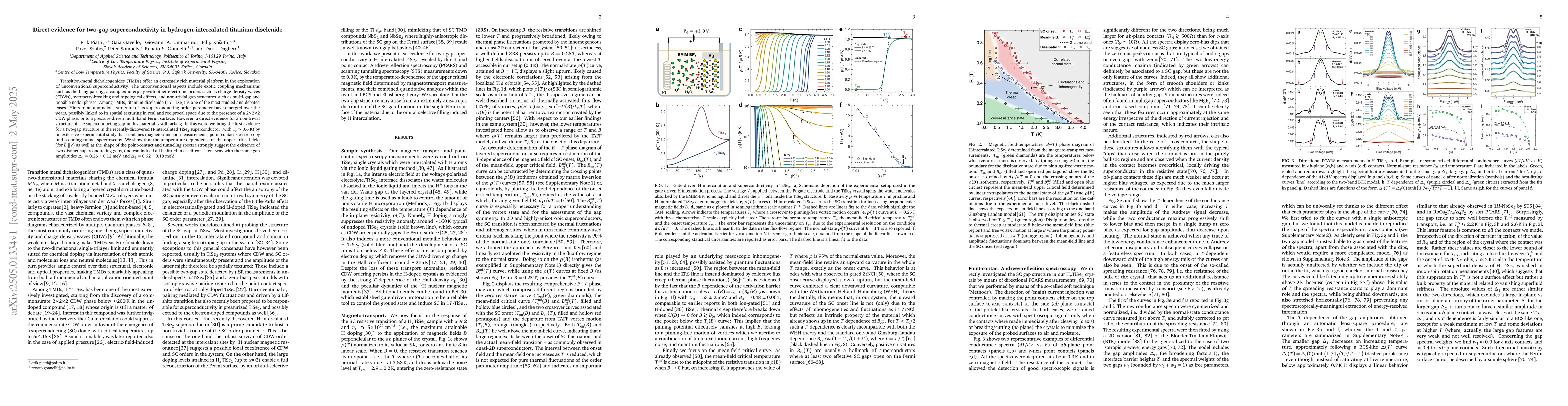 Thumbnail for Direct evidence for two-gap superconductivity in hydrogen-intercalated
  titanium diselenide