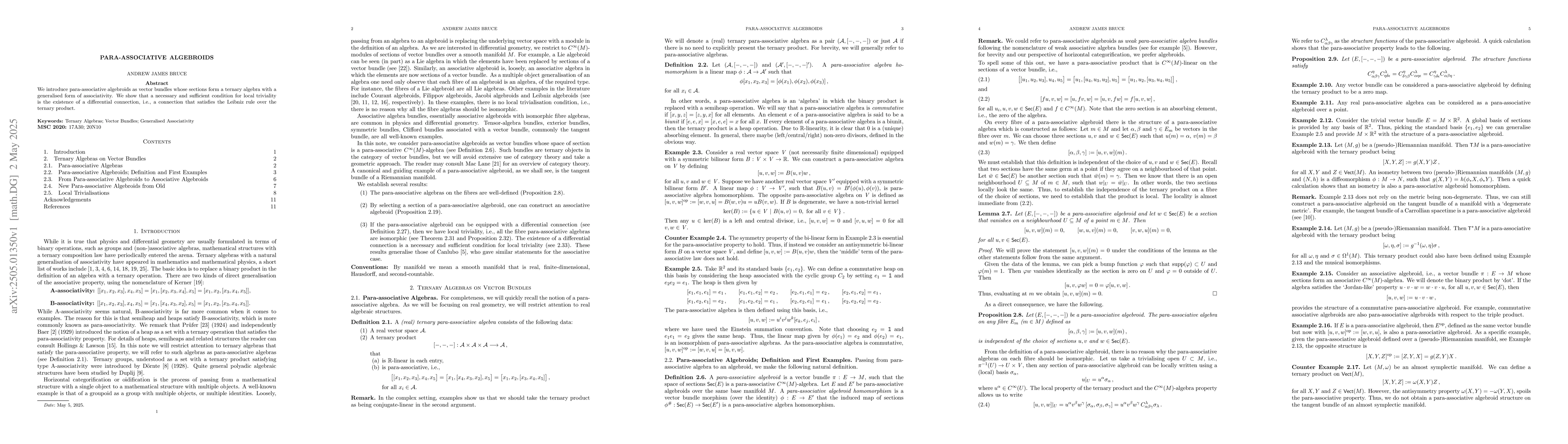 Thumbnail for Para-associative Algebroids