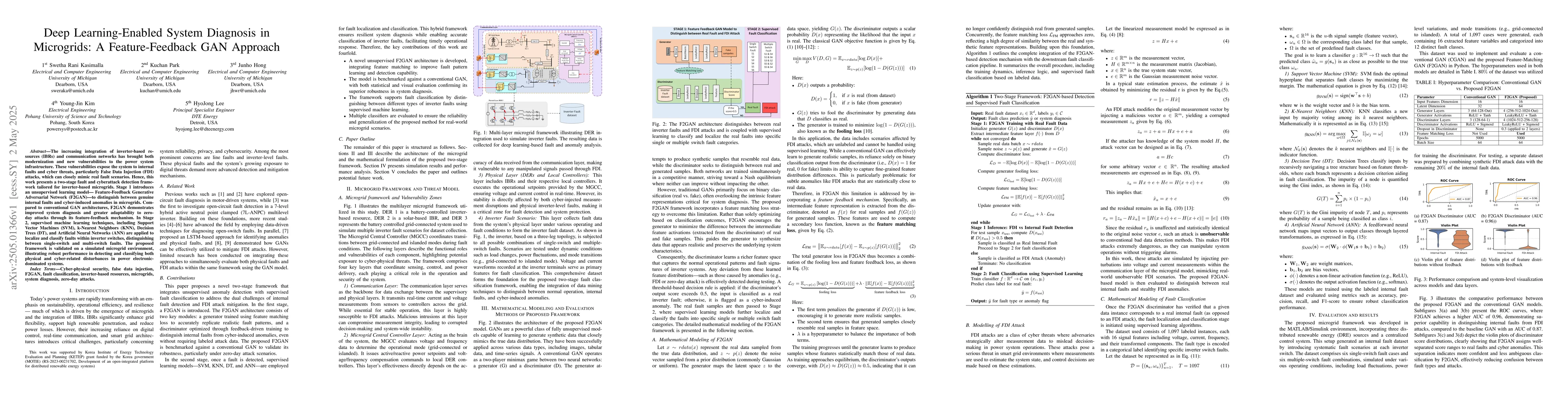 Thumbnail for Deep Learning-Enabled System Diagnosis in Microgrids: A Feature-Feedback
  GAN Approach