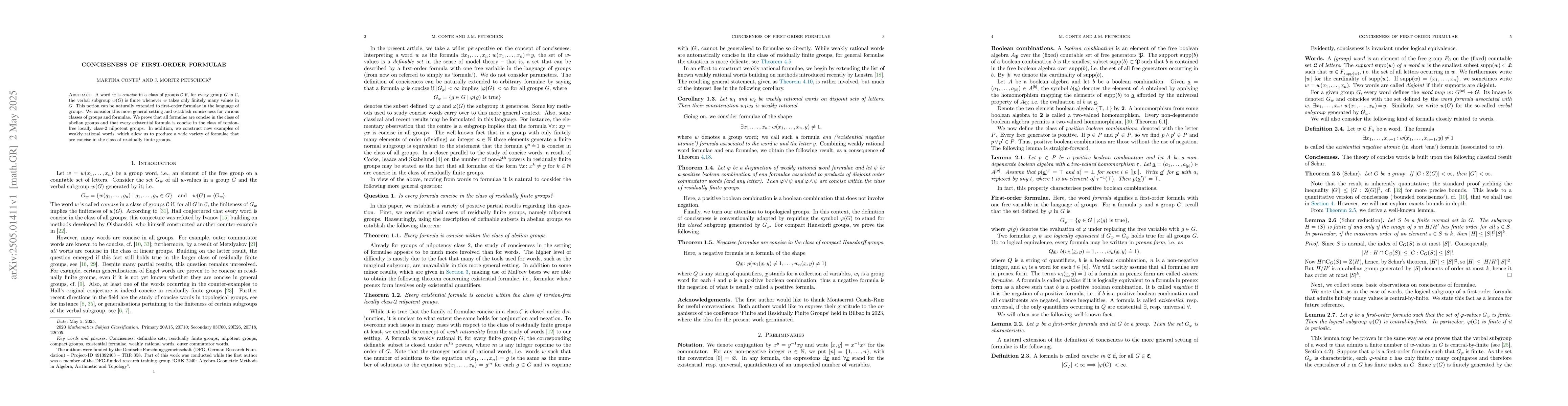 Thumbnail for Conciseness of first-order formulae