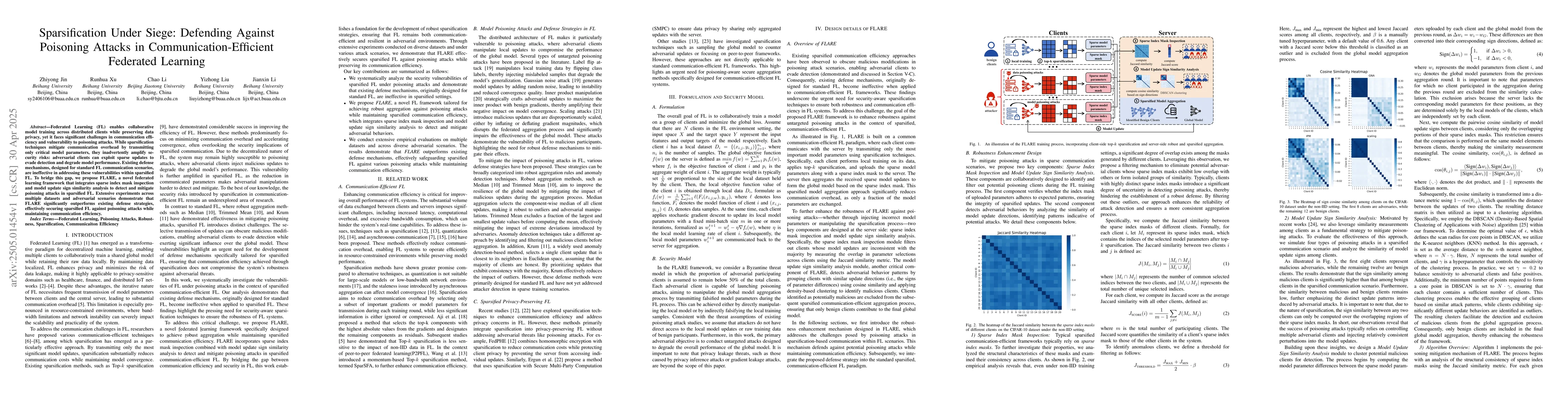 Thumbnail for Sparsification Under Siege: Defending Against Poisoning Attacks in
  Communication-Efficient Federated Learning