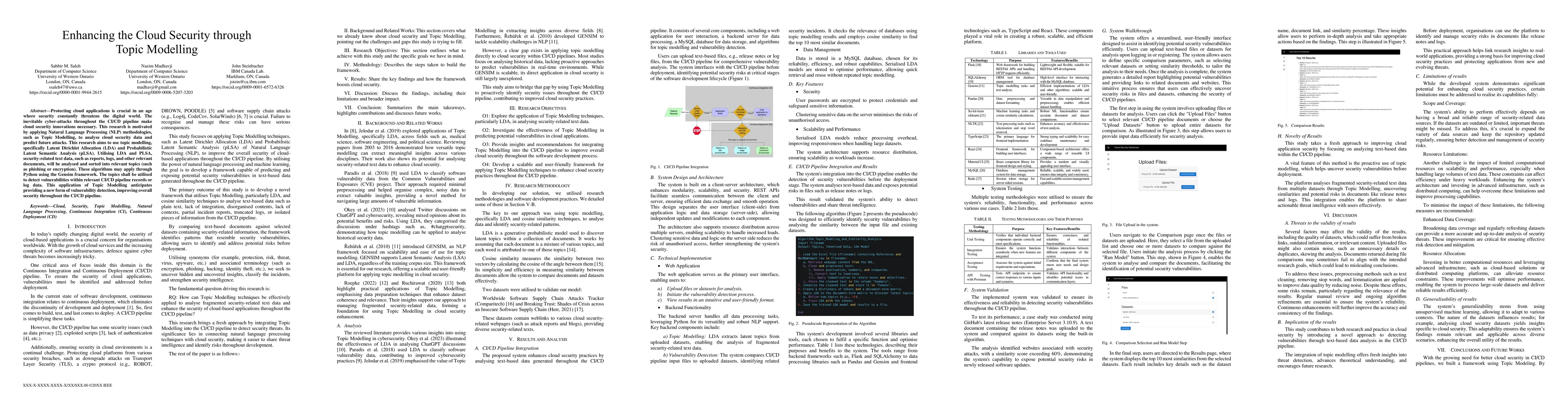 Thumbnail for Enhancing the Cloud Security through Topic Modelling