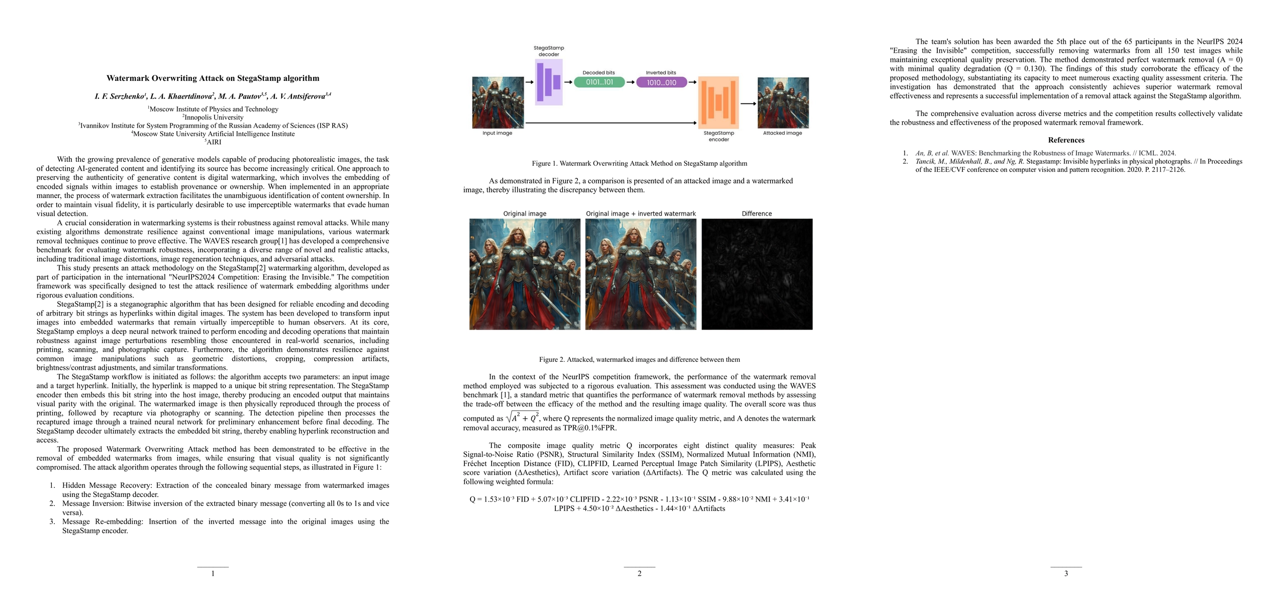 Thumbnail for Watermark Overwriting Attack on StegaStamp algorithm