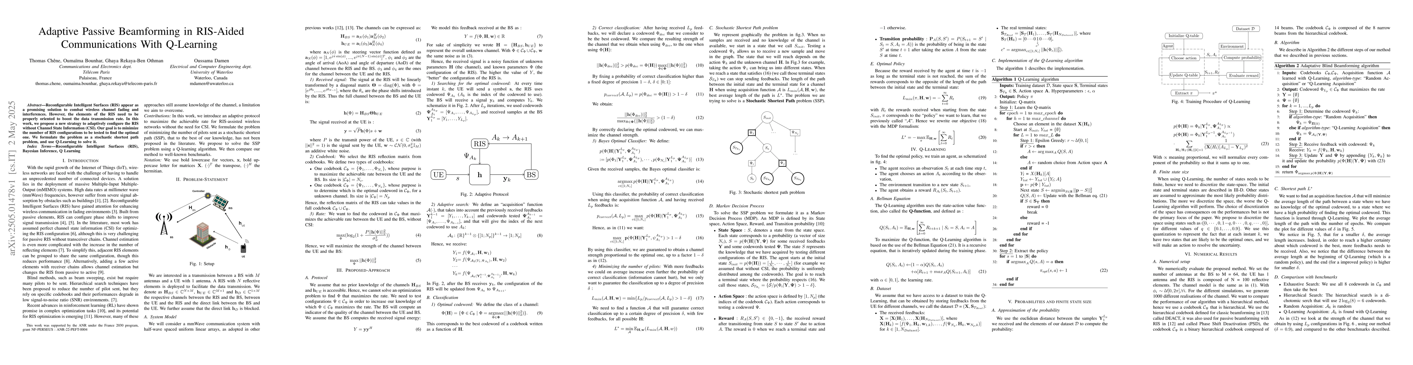 Thumbnail for Adaptive Passive Beamforming in RIS-Aided Communications With Q-Learning