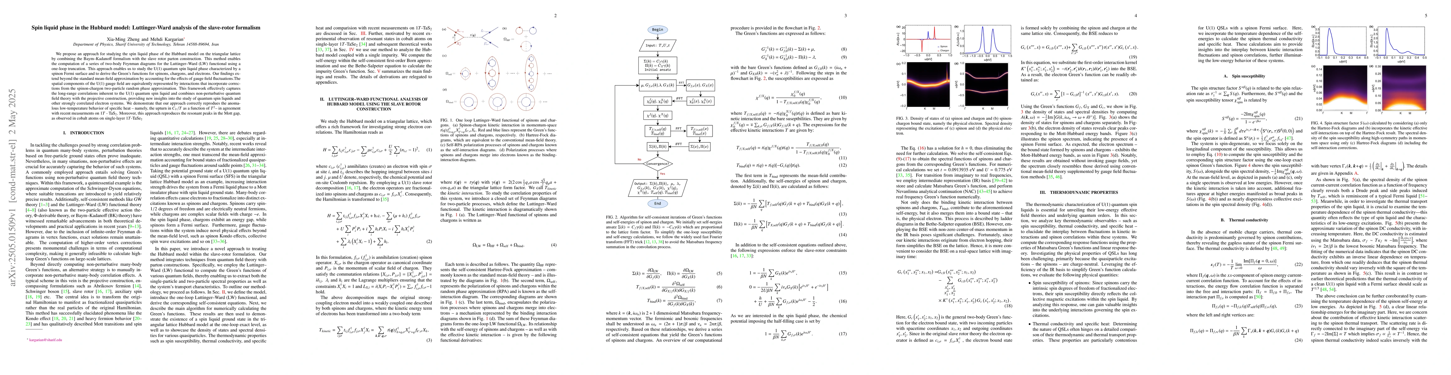 Thumbnail for Spin liquid phase in the Hubbard model: Luttinger-Ward analysis of the
  slave-rotor formalism