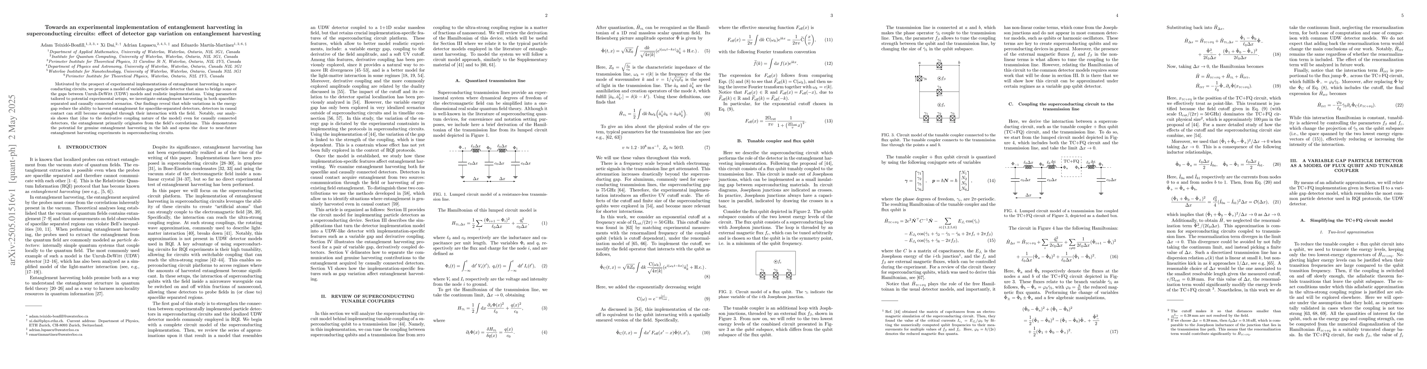 Thumbnail for Towards an experimental implementation of entanglement harvesting in
  superconducting circuits: effect of detector gap variation on entanglement
  harvesting