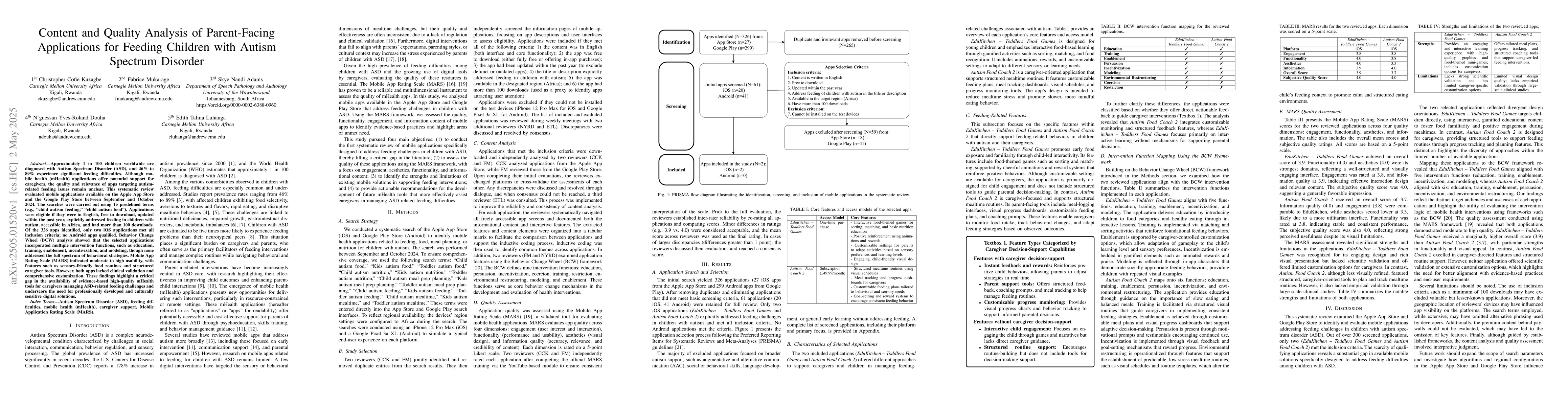 Thumbnail for Content and Quality Analysis of Parent-Facing Applications for Feeding
  Children with Autism Spectrum Disorder