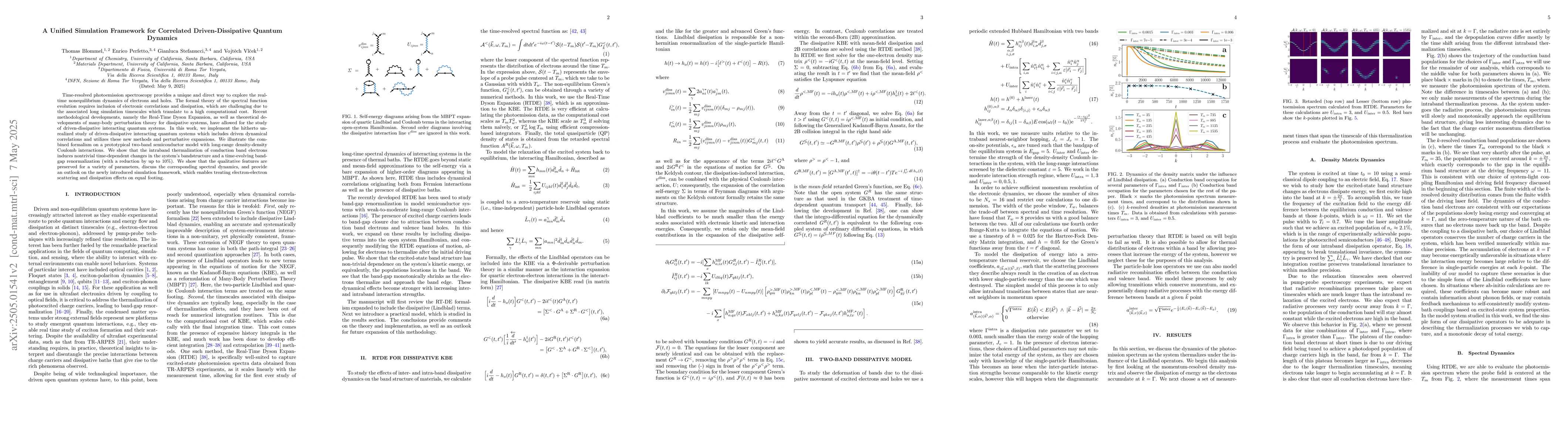 Thumbnail for A Unified Simulation Framework for Correlated Driven-Dissipative Quantum
  Dynamics