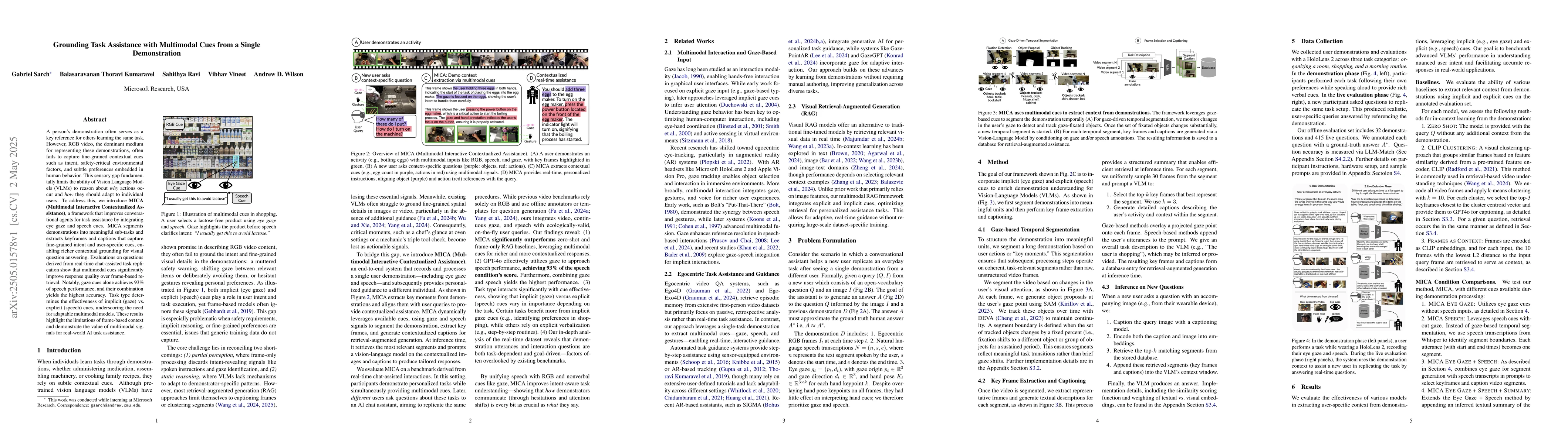 Thumbnail for Grounding Task Assistance with Multimodal Cues from a Single
  Demonstration