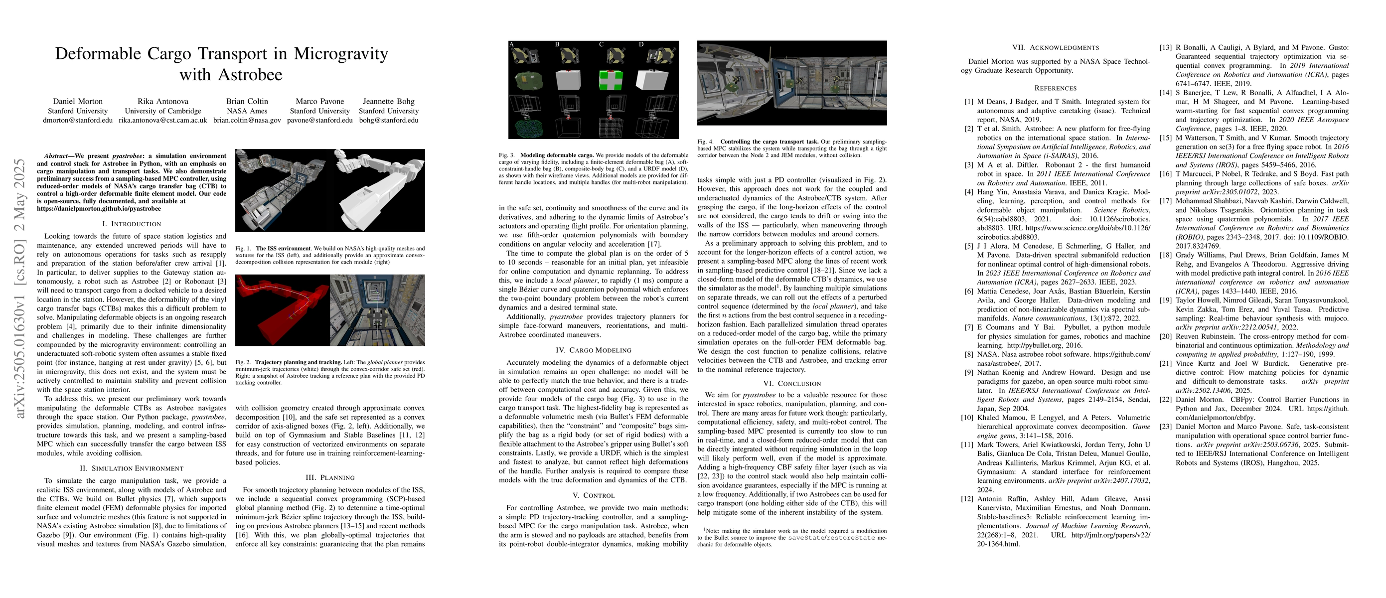 Thumbnail for Deformable Cargo Transport in Microgravity with Astrobee