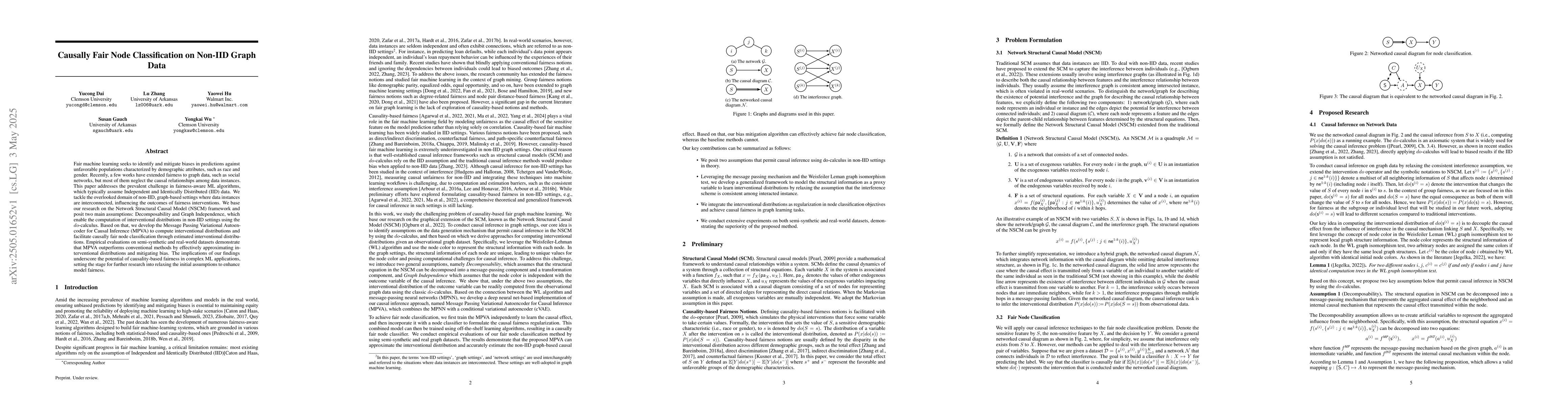 Thumbnail for Causally Fair Node Classification on Non-IID Graph Data