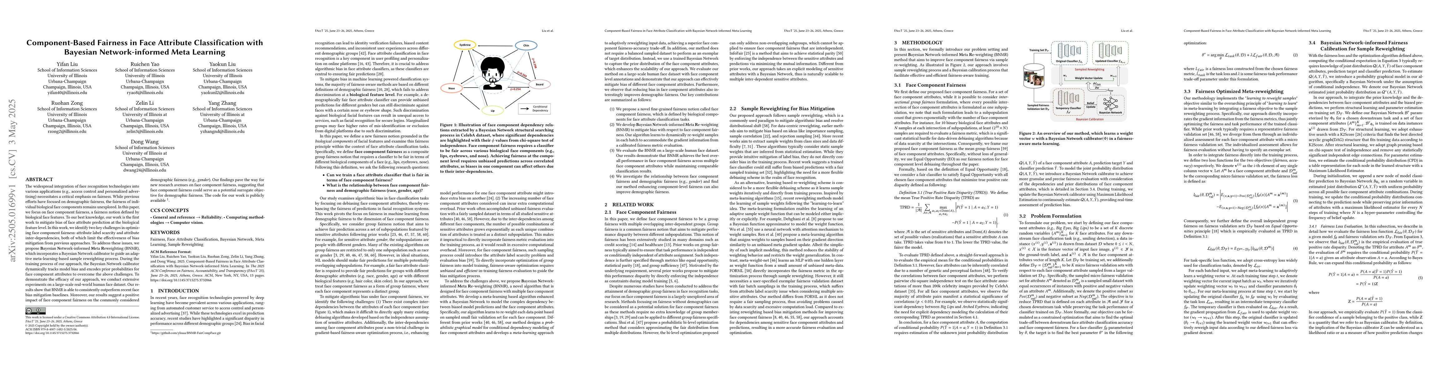 Thumbnail for Component-Based Fairness in Face Attribute Classification with Bayesian
  Network-informed Meta Learning