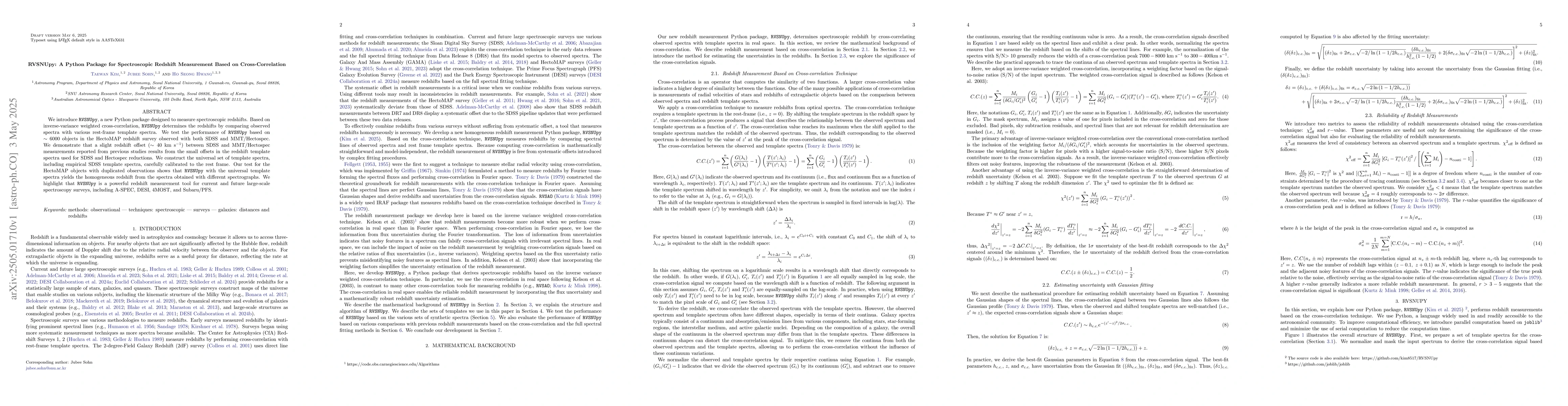 Thumbnail for RVSNUpy: A Python Package for Spectroscopic Redshift Measurement Based
  on Cross-Correlation