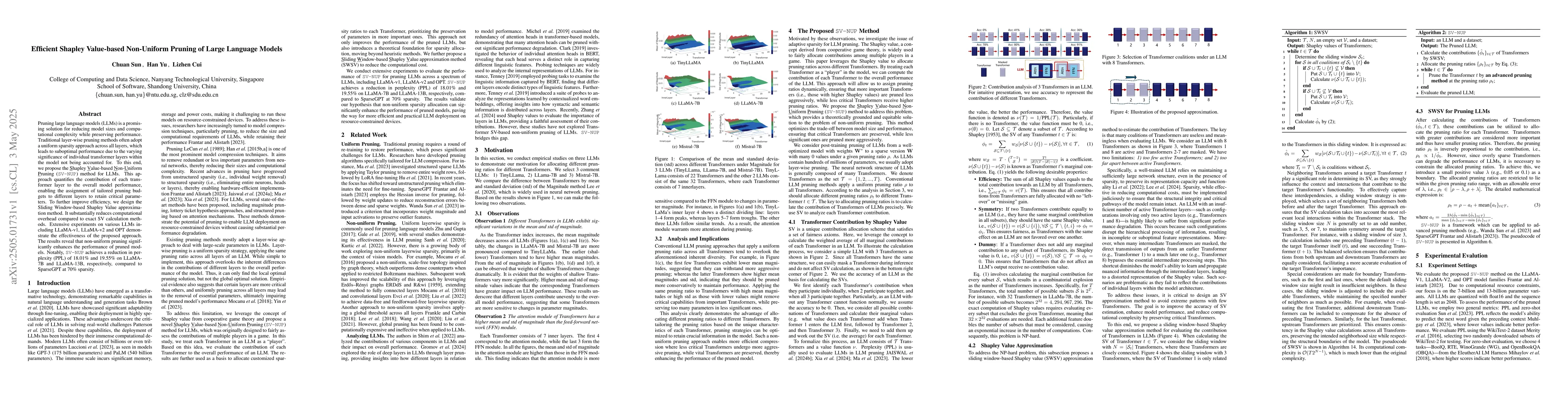 Thumbnail for Efficient Shapley Value-based Non-Uniform Pruning of Large Language
  Models