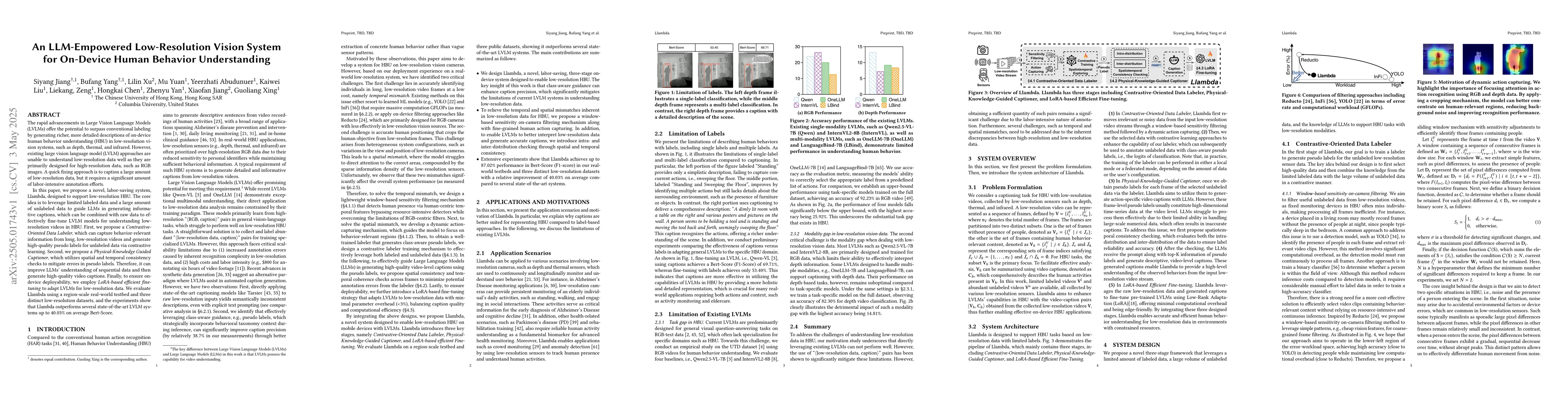 Thumbnail for An LLM-Empowered Low-Resolution Vision System for On-Device Human
  Behavior Understanding