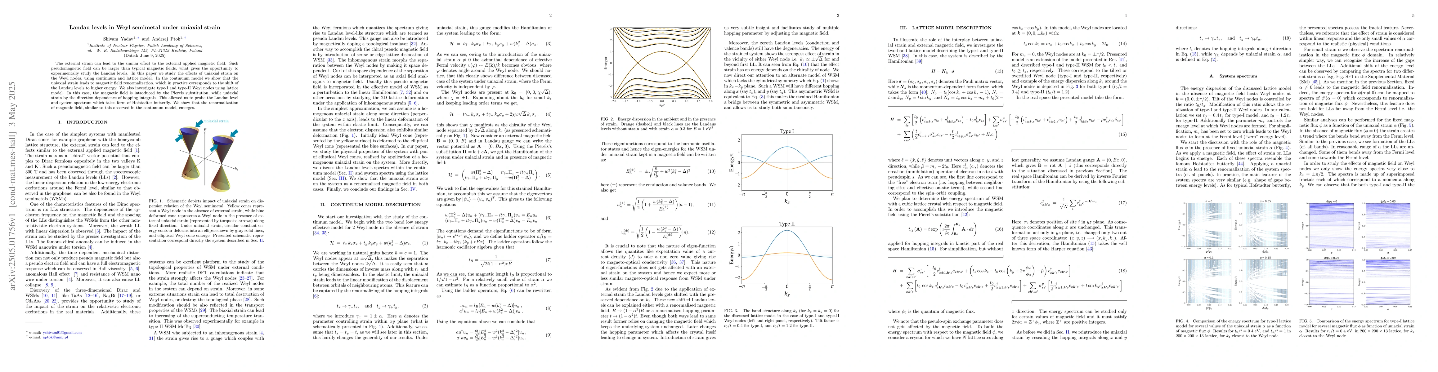 Thumbnail for Landau levels in Weyl semimetal under uniaxial strain