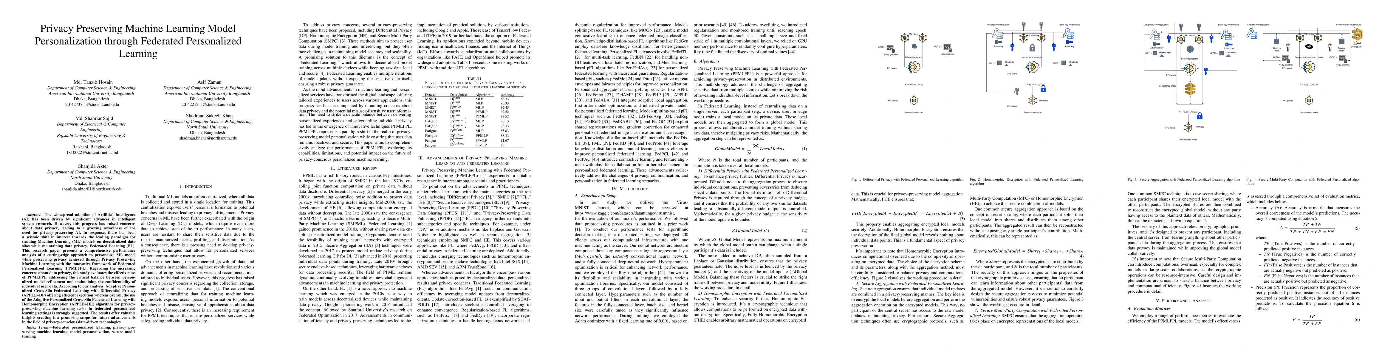 Thumbnail for Privacy Preserving Machine Learning Model Personalization through
  Federated Personalized Learning