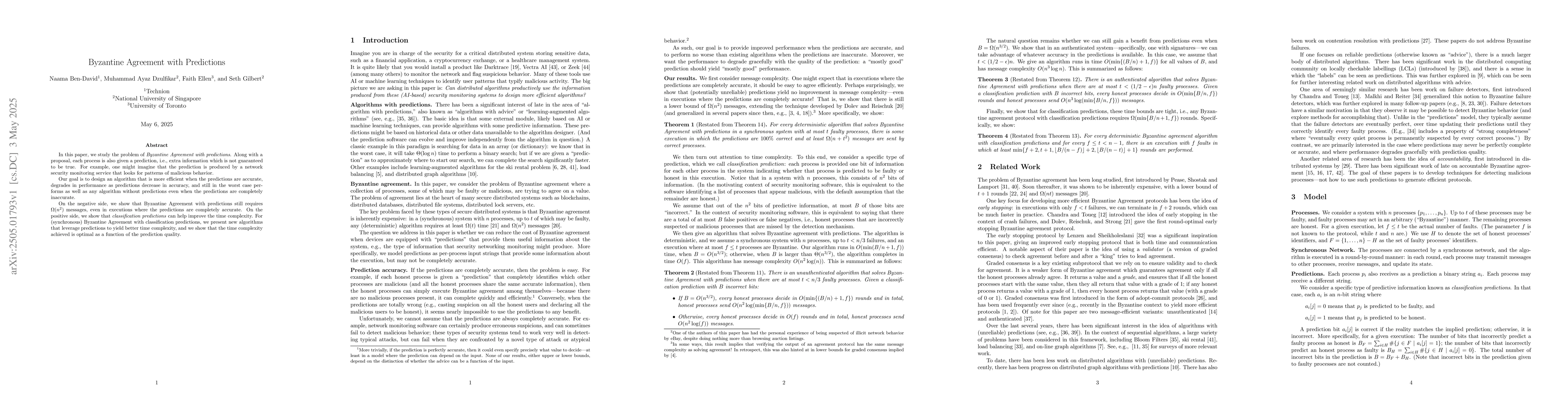 Thumbnail for Byzantine Agreement with Predictions