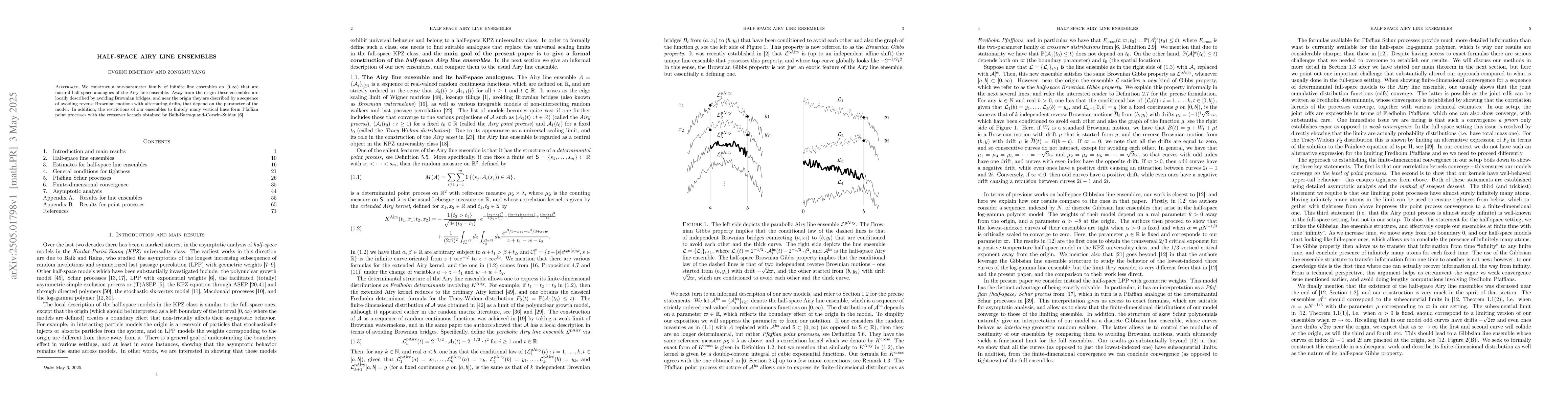 Thumbnail for Half-space Airy line ensembles