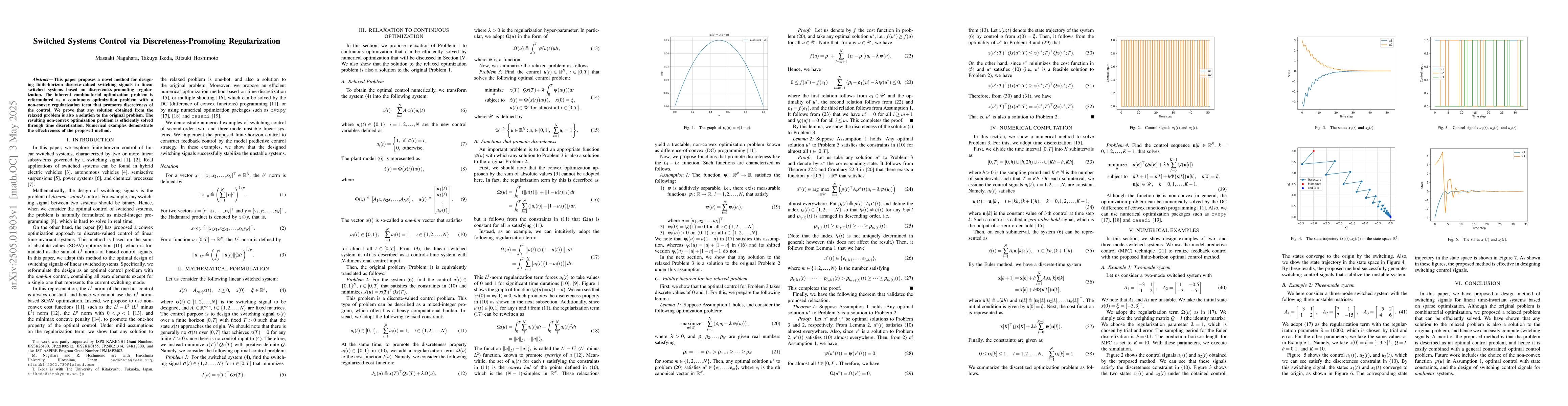 Thumbnail for Switched Systems Control via Discreteness-Promoting Regularization