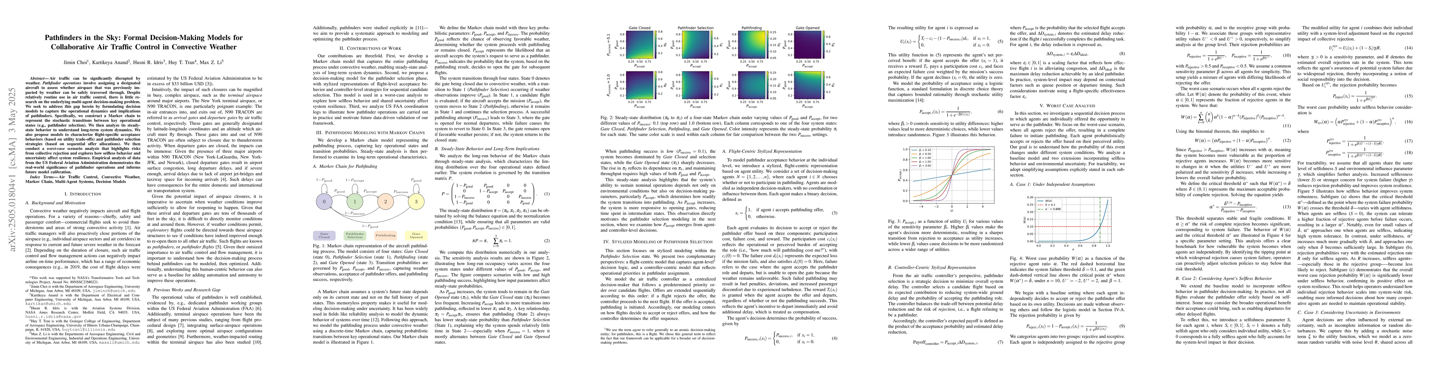 Thumbnail for Pathfinders in the Sky: Formal Decision-Making Models for Collaborative
  Air Traffic Control in Convective Weather
