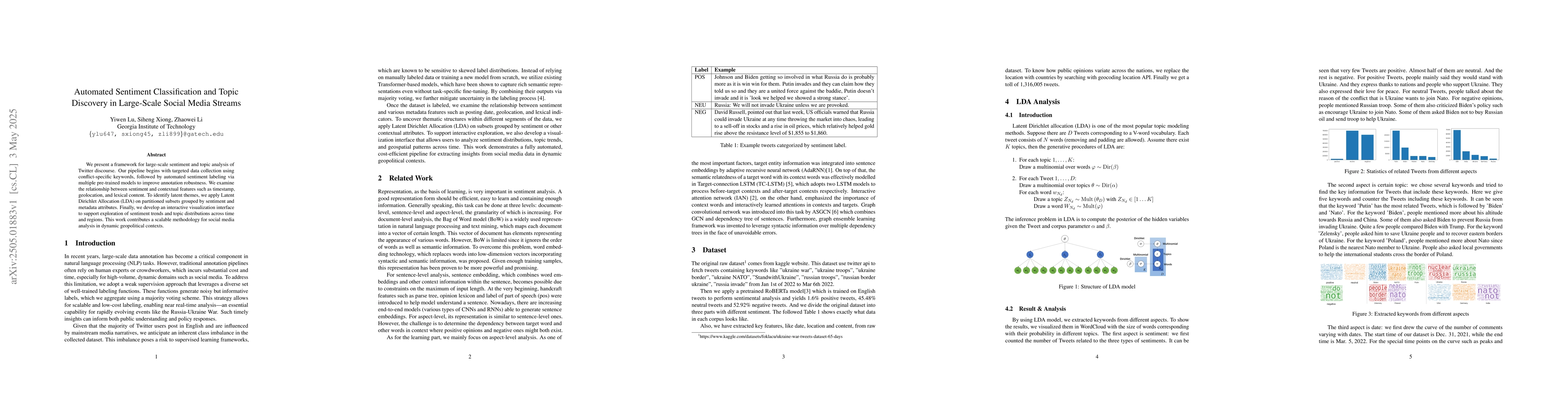 Thumbnail for Automated Sentiment Classification and Topic Discovery in Large-Scale
  Social Media Streams