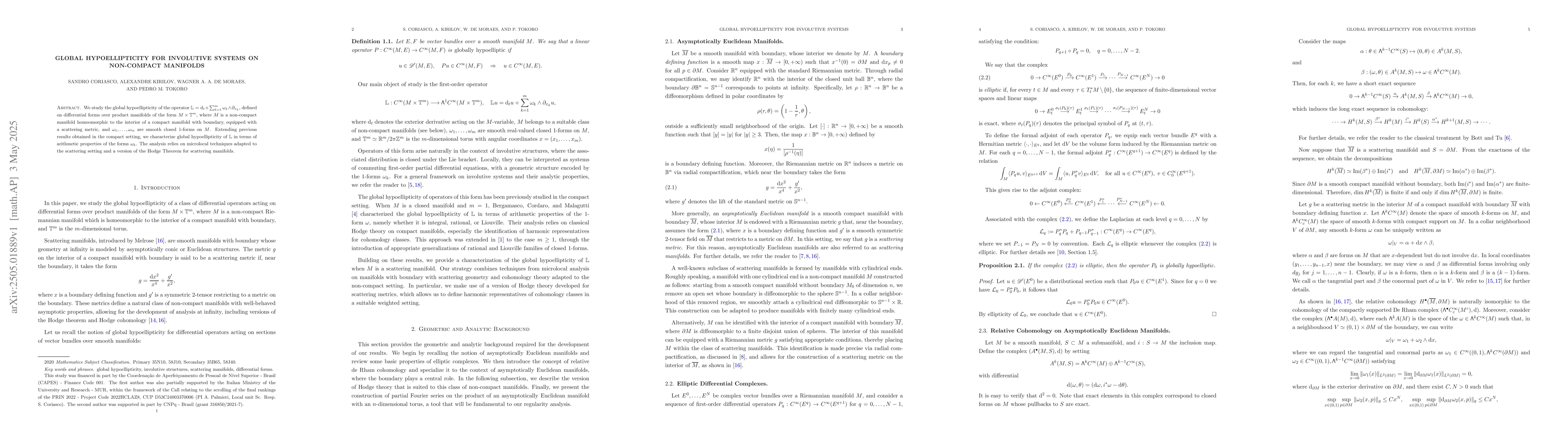 Thumbnail for Global hypoellipticity for involutive systems on non-compact manifolds