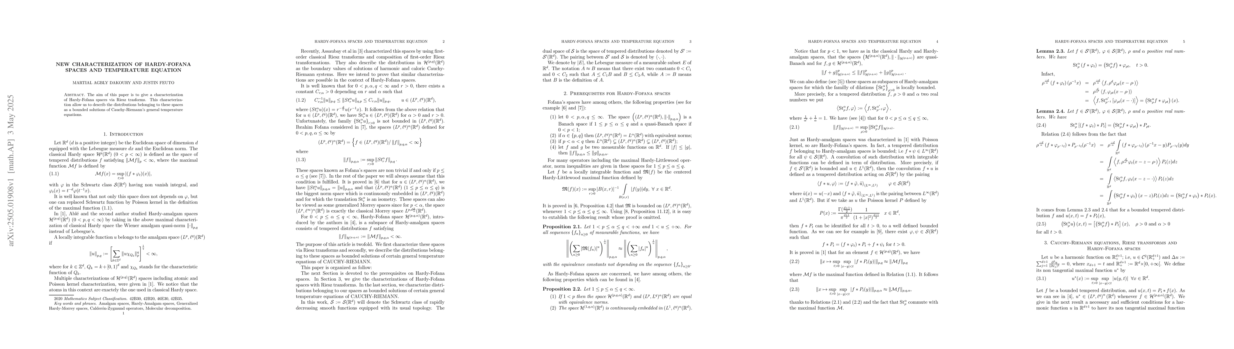 Thumbnail for New characterization of Hardy-Fofana spaces and temperature equation