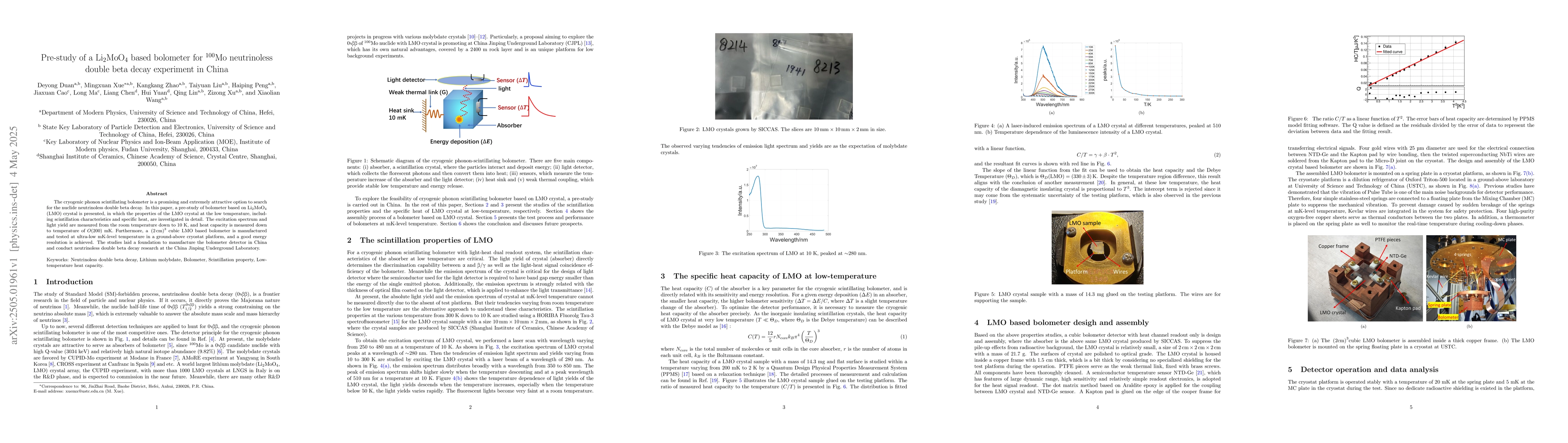Thumbnail for Pre-study of a Li2MoO4 based bolometer for 100Mo neutrinoless double
  beta decay experiment in China