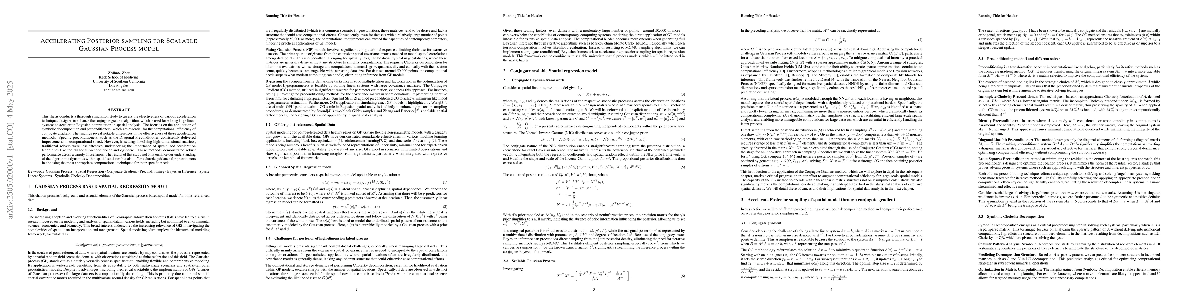 Thumbnail for Accelerating Posterior sampling for Scalable Gaussian Process model
