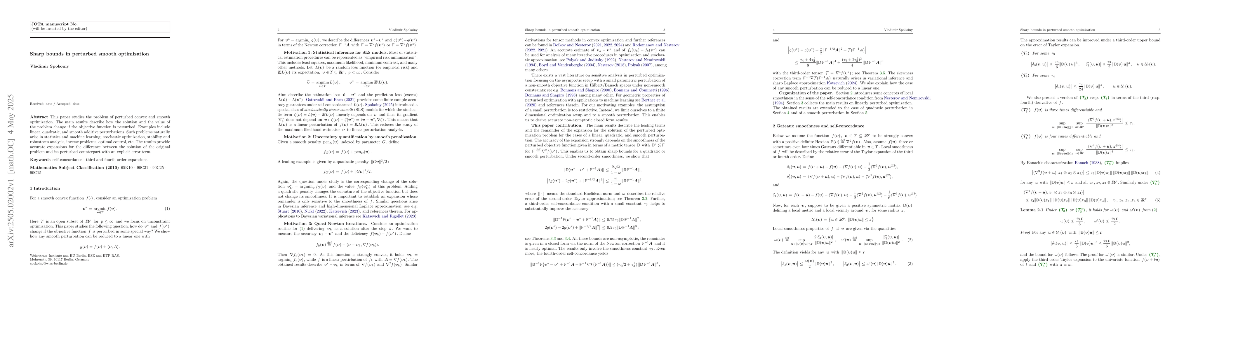 Thumbnail for Sharp bounds in perturbed smooth optimization