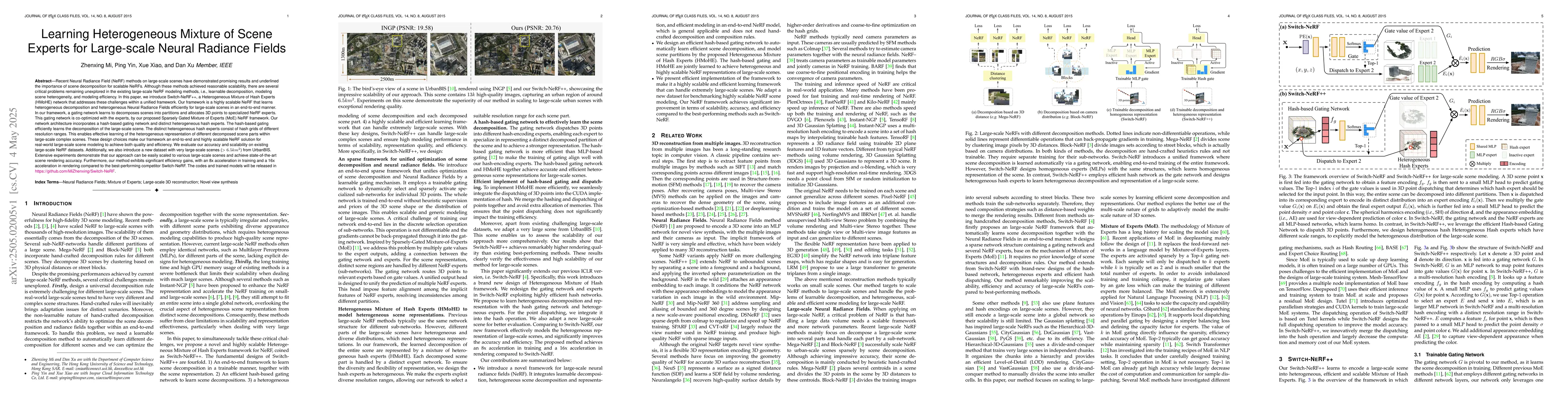 Thumbnail for Learning Heterogeneous Mixture of Scene Experts for Large-scale Neural
  Radiance Fields