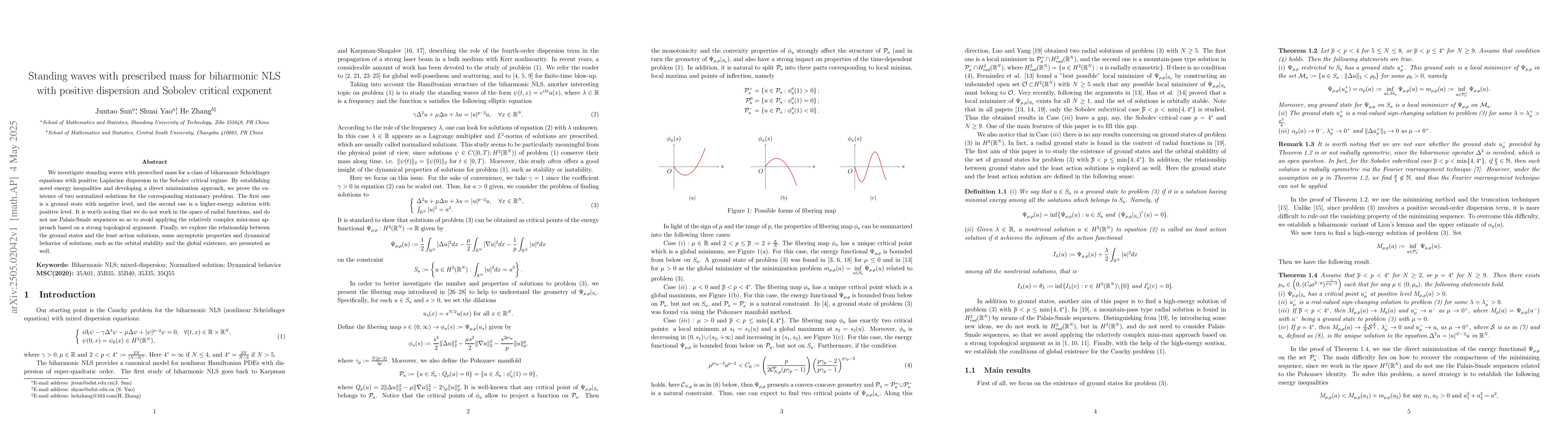 Thumbnail for Standing waves with prescribed mass for biharmonic NLS with positive
  dispersion and Sobolev critical exponent