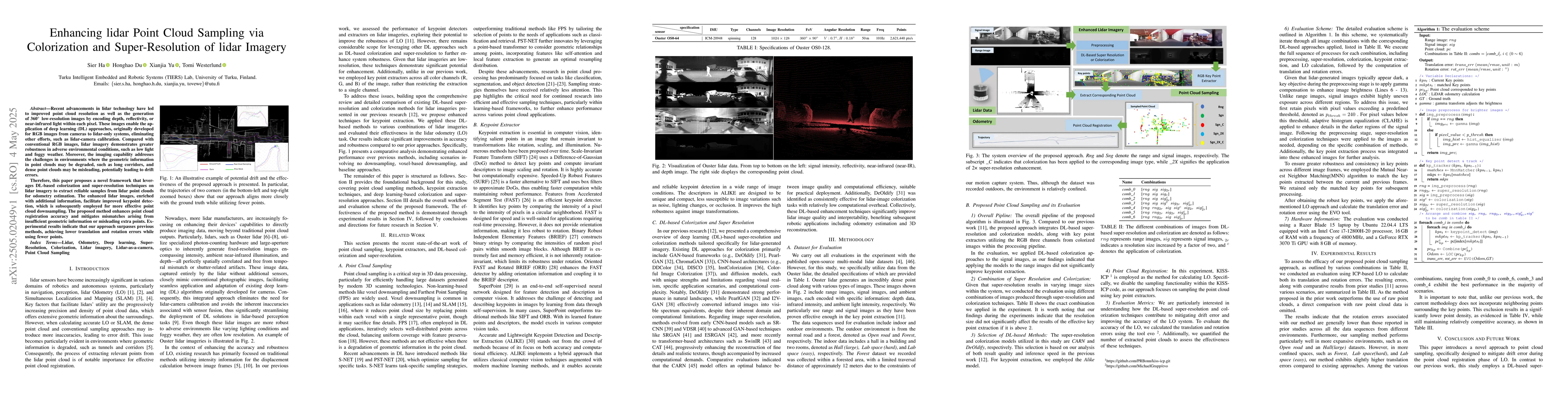 Thumbnail for Enhancing Lidar Point Cloud Sampling via Colorization and
  Super-Resolution of Lidar Imagery