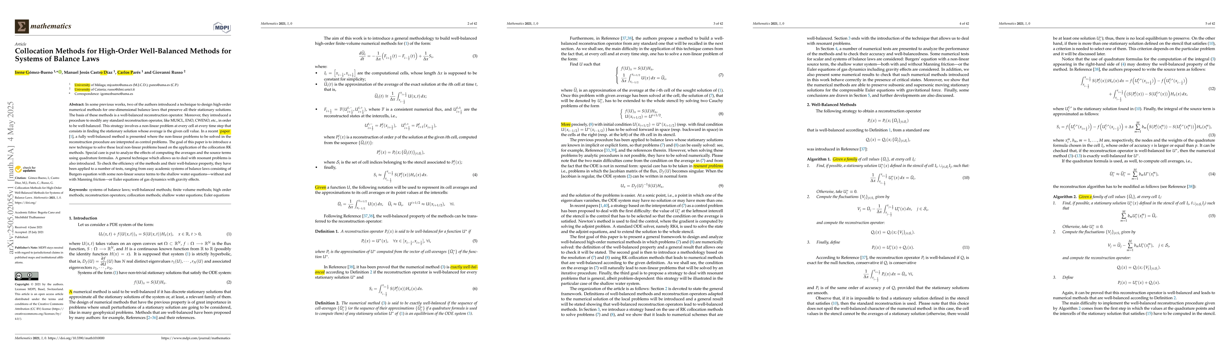Thumbnail for Collocation Methods for High-Order Well-Balanced Methods for Systems of
  Balance Laws
