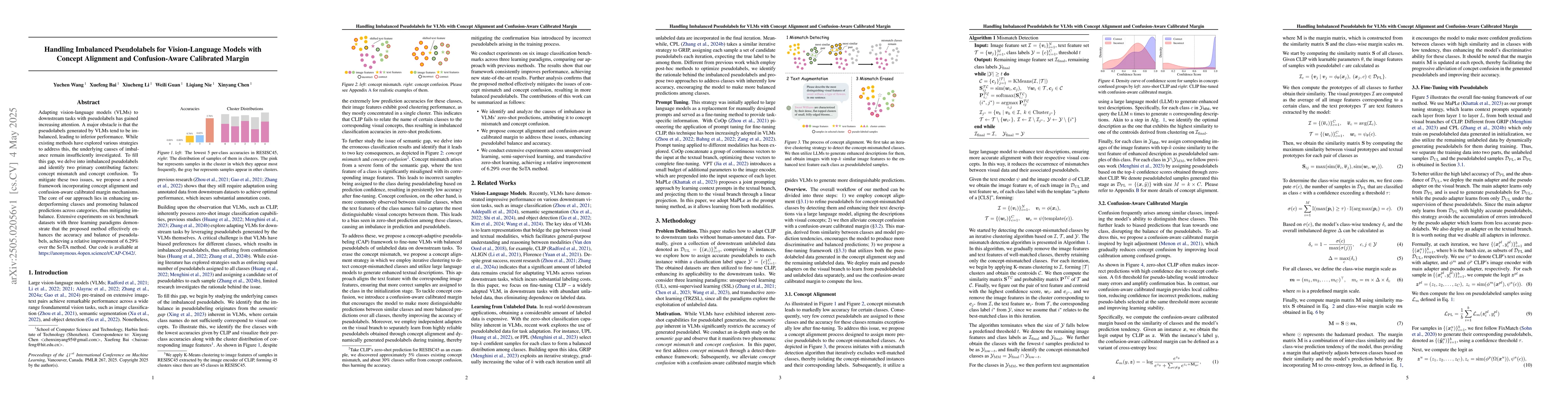 Thumbnail for Handling Imbalanced Pseudolabels for Vision-Language Models with Concept
  Alignment and Confusion-Aware Calibrated Margin