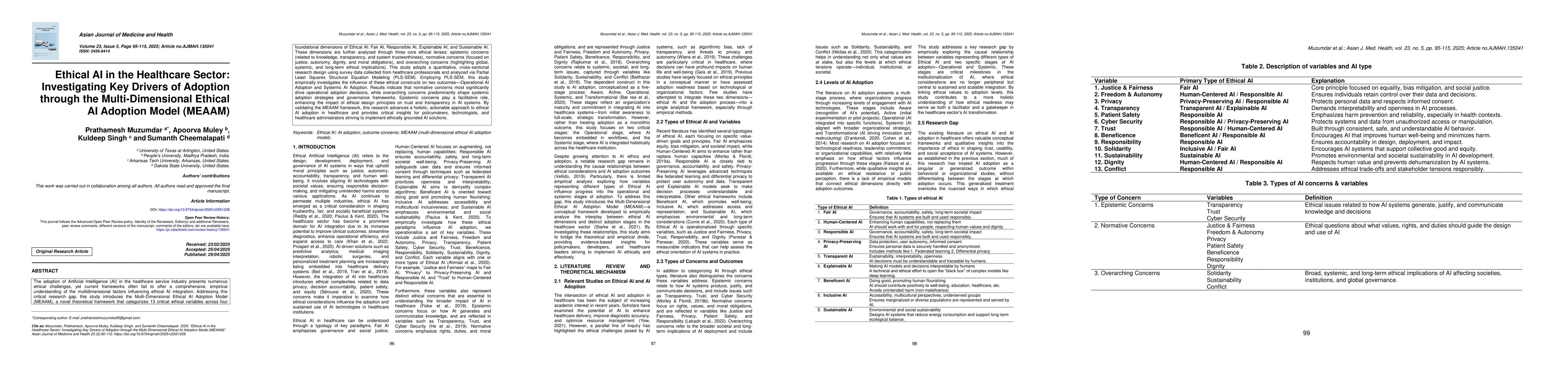 Thumbnail for Ethical AI in the Healthcare Sector: Investigating Key Drivers of
  Adoption through the Multi-Dimensional Ethical AI Adoption Model (MEAAM)