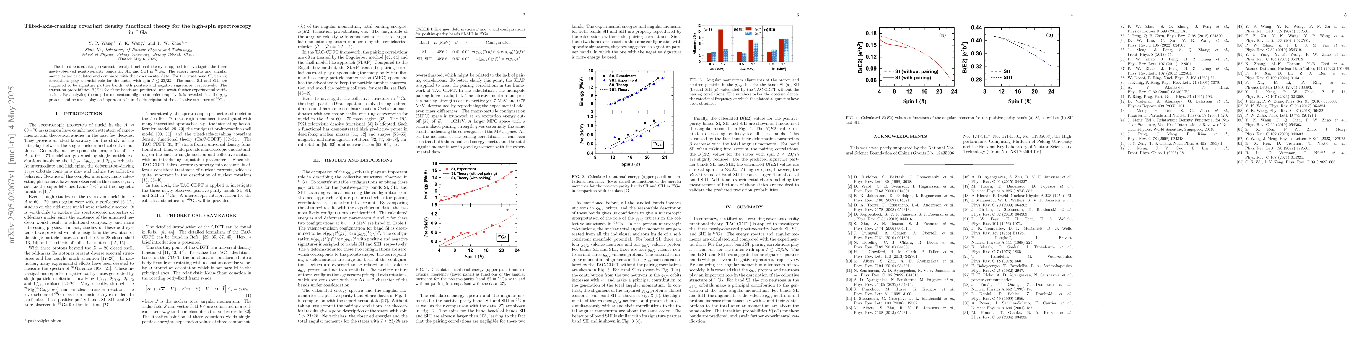 Thumbnail for Tilted-axis-cranking covariant density functional theory for the
  high-spin spectroscopy in $^{69}$Ga