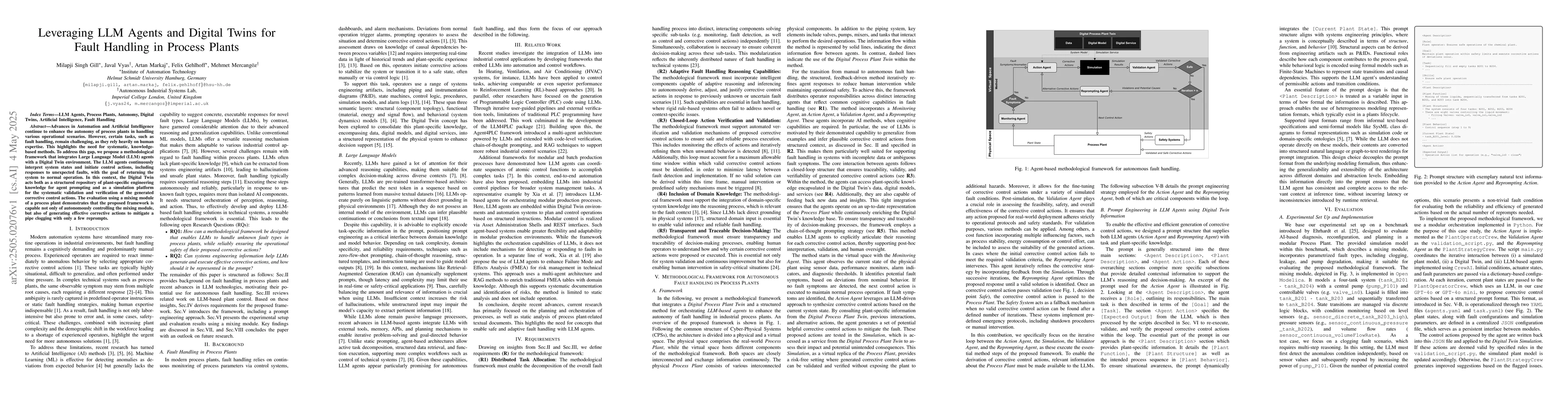 Thumbnail for Leveraging LLM Agents and Digital Twins for Fault Handling in Process
  Plants