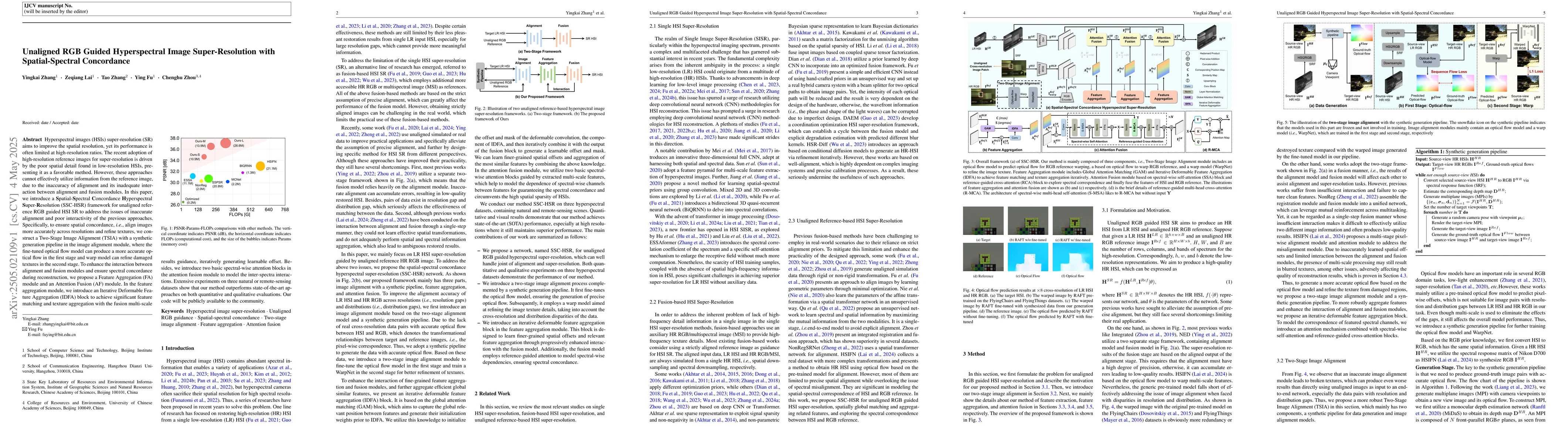 Thumbnail for Unaligned RGB Guided Hyperspectral Image Super-Resolution with
  Spatial-Spectral Concordance