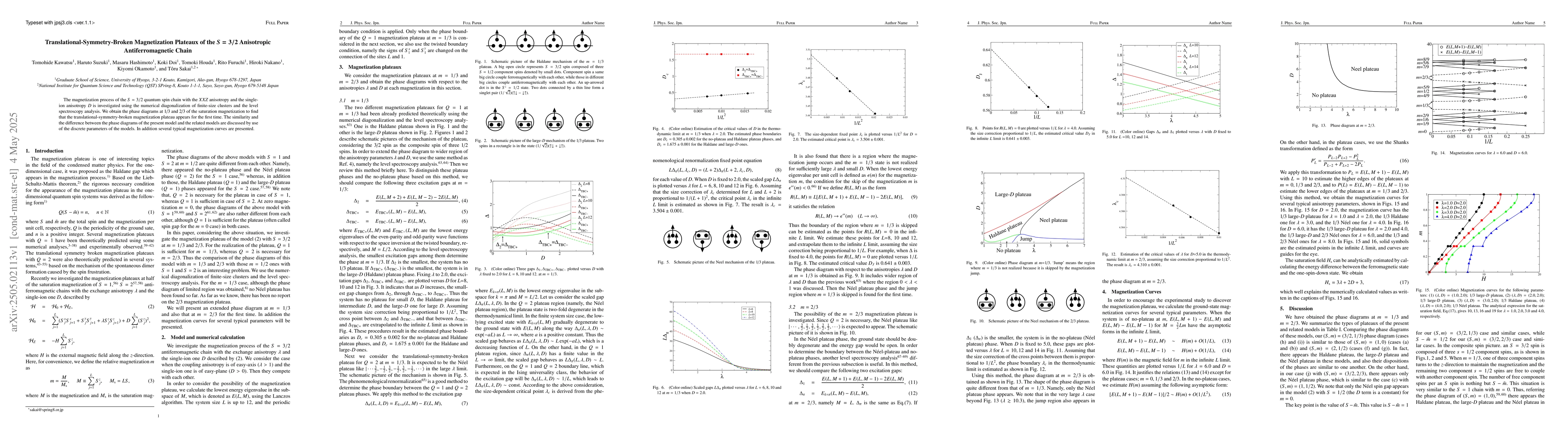 Thumbnail for Translational-Symmetry-Broken Magnetization Plateaux of the $S=3/2$
  Anisotropic Antiferromagnetic Chain